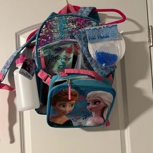 NWT- Disney Frozen Backpack Set